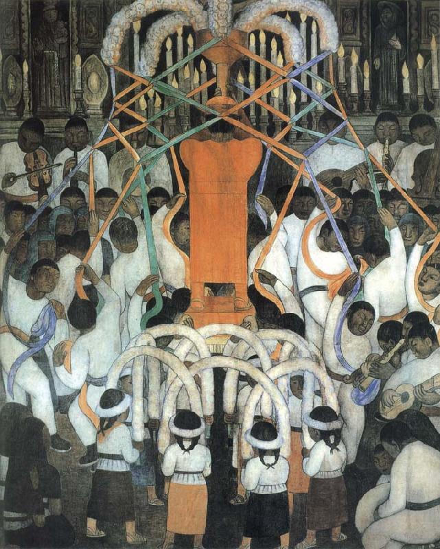 Diego Rivera Dancing oil painting image